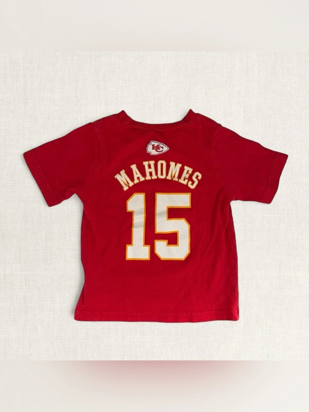 Infant Kansas City Chiefs Red Tee with Number 15